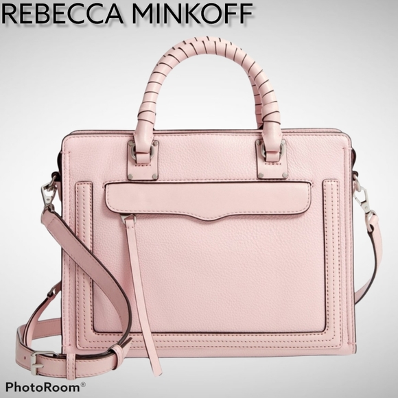 Rebecca Minkoff Medium Bree Leather Satchel Pink - Picture 2 of 16